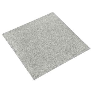vidaXL Килим 20 бр. Светлосиво 50 x 50 cm 100% Полипропилен