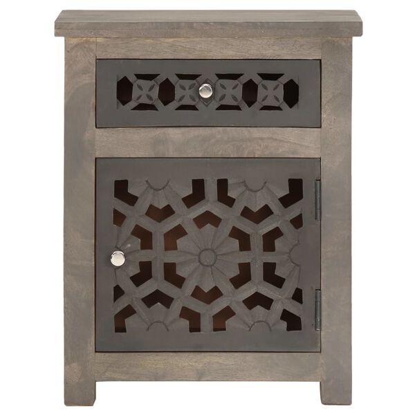 vidaXL Нощно шкафче, 40x30x50 см, мангово дърво масив