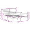vidaXL Рамка за легло с табла, 160х200 см, бор масив