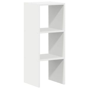 vidaXL Стелаж за книги с възможност за подреждане в бяло 30x30x80 cm