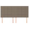 vidaXL Табла за легло, бежово, 180x5x118/128 см, плат