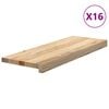 vidaXL Стълбищни стъпала, 16 бр, 70x30x2 см, необработен масивен дъб