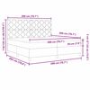 vidaXL LED кутия за пружини с легло Черно 200 x 200 cm текстил