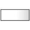 vidaXL LED огледало за баня, сиво, 100x8,5x37 см, акрил