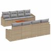 vidaXL Градински Софа Комплект 9 pcs Бежов и Светло Сив полиратан