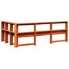 vidaXL Табла за книги с L-образна, восъчнокафява, 120 см, дърво бор