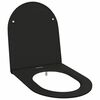 vidaXL Тоалетна седалка Черно 47 x 36 x 3,4 см Дуропласт