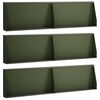 vidaXL Задържащи стени 6 бр. 80 x 12 x 30 см Стомана Маслиненозелено