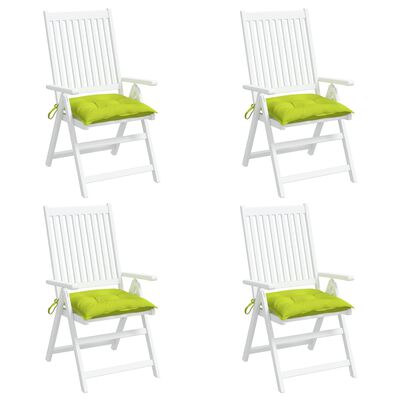 vidaXL Възглавници за столове 6 бр яркозелени 40x40x7 см Оксфорд плат