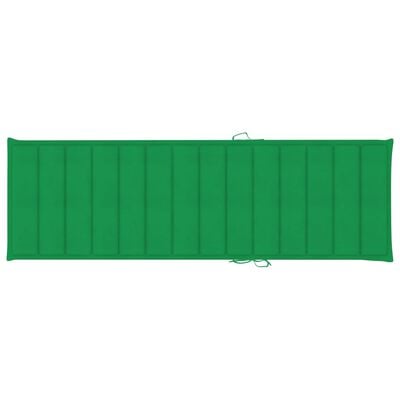 vidaXL Шезлонг със зелено шалте, импрегнирана борова дървесина