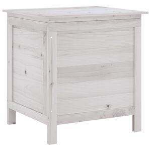 vidaXL Градинска кутия за съхранение бяла 50x49x56,5 см чам масив