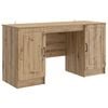 vidaXL Бюро с рафт Дъб артизан 142,5 x 50 x 75 см Инженерна дървесина