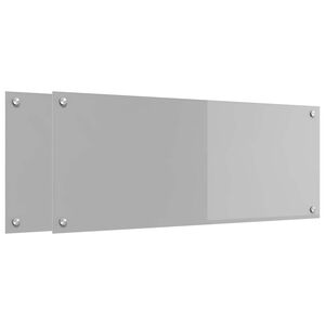vidaXL Кухненски заден панел 2 pcs Светлосиво 100 x 40 cm