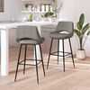 vidaXL Бар табуретки, 2 бр, тъмносиви, кадифе