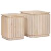 vidaXL Ръчно изработен комплект масички 2 pcs Бяло 45 x 45 x 45 cm