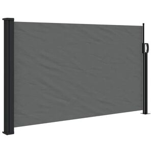 vidaXL Прибираща се странична тента, антрацитна, 120x600 см