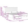 vidaXL Рамка за легло с таблото Димян дъб 180 x 200 cm Инженерно дърво