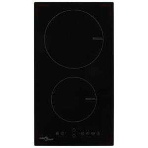 vidaXL Индукционен плот с 2 котлона, сензорен контрол, 3500 W