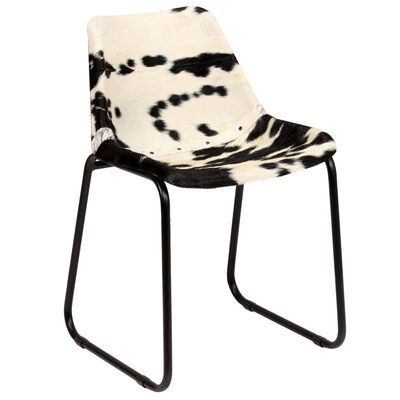 vidaXL Трапезни столове, 4 бр, естествена козя кожа