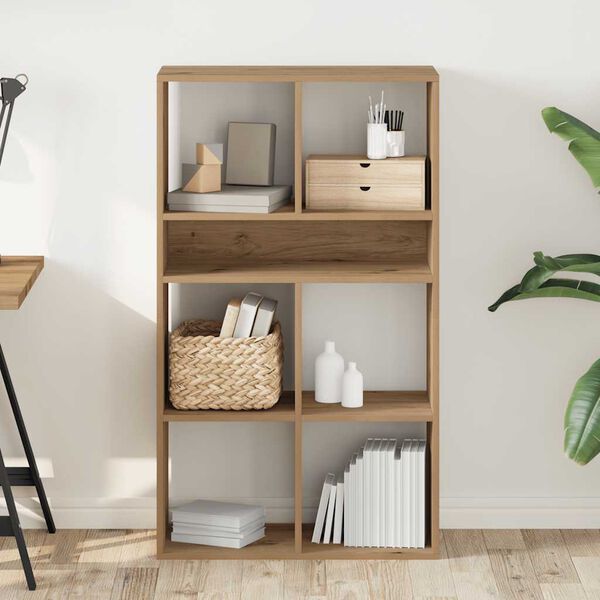 vidaXL Библиотека, дъб артизан, 66x31x112 см, инженерно дърво