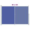 vidaXL Прибираща се дворна странична тента, 200x300 см, синя