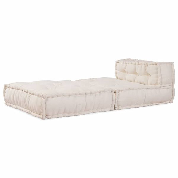 vidaXL Модулен диван крем 70x70x54 плат