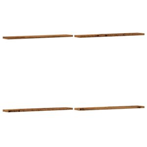 vidaXL Рафтове за книги 4 бр старо дърво 60x10x1,5 см инженерно дърво