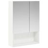 vidaXL Шкаф с огледало за баня Бяло 50 x 14,5 x 70 см Инженерно дърво