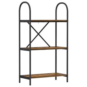 vidaXL Рафт за книги 3 нива 60 x 30 x 109 см Инженерна дървесина