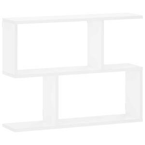 vidaXL Стенен рафт Бяло 72 x 17 x 55.5 cm Инженерна дървесина