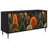 vidaXL ТВ шкаф ZAANDAM 102 x 33 x 51 см Черен дъб Инженерна дървесина