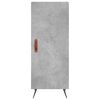 vidaXL Висок шкаф, бетонно сив, 34,5x34x180 см, инженерно дърво