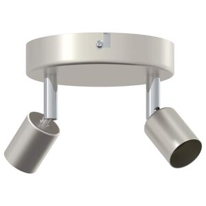 vidaXL Таванен спот с прожектори Никел 12 x 8 см Стомана