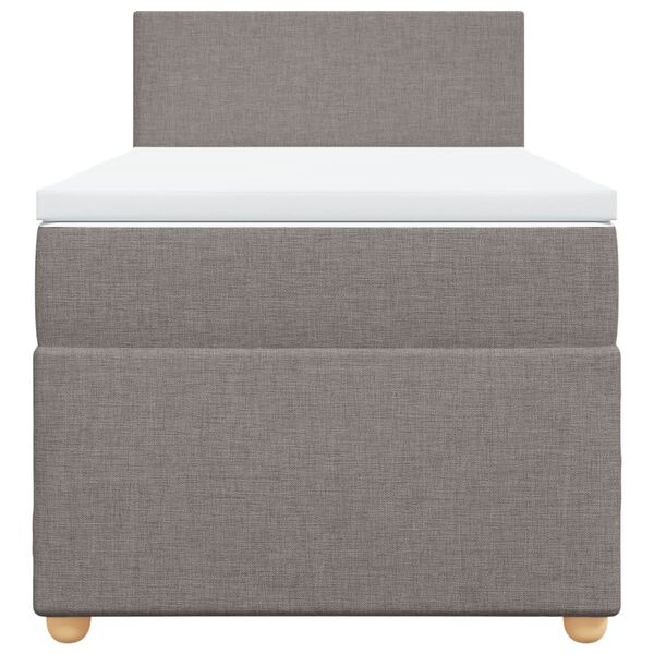 vidaXL Боксспринг легло с матрак, таупе, 100x200 см, плат