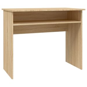 vidaXL Бюро, дъб сонома, 90x50x74 см, инженерно дърво