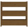 vidaXL Плантер, меденокафяв, 112x25x104,5 см, борово дърво масив