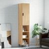 vidaXL Висок шкаф, сонома дъб, 34,5x34x180 см, инженерно дърво