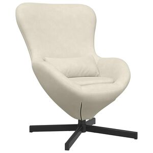 vidaXL Стол яйце Крем 63 x 73 x 90 см Кадифе