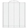 vidaXL Дъговидна габионна кошница 200x50x220/240 см поцинковано желязо