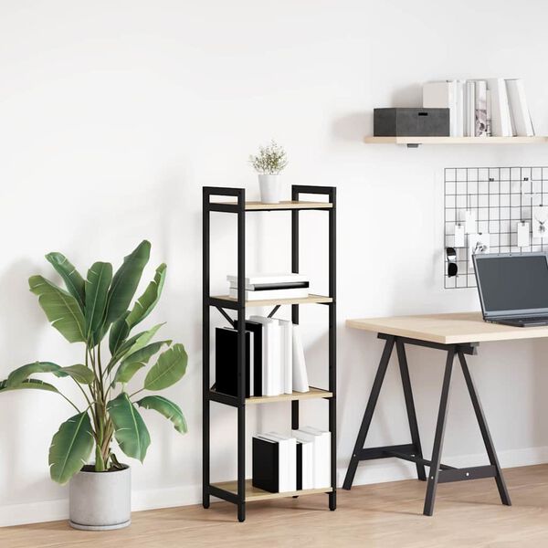 vidaXL Рафт за книги Сонома дъб 40 x 30 x 119 см Инженерно дърво