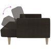vidaXL 2-местно разтегателно канапе, тъмнокафяво, текстил