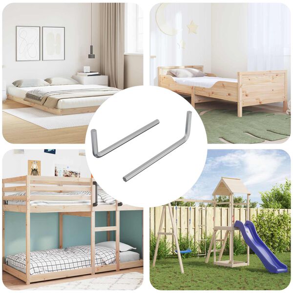 vidaXL Хекс ключ 2 pcs Сребрист 32 x 86 мм Стомана