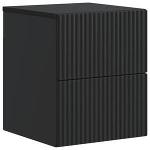 vidaXL Спален шкаф с монтаж на стена Черно 33 x 34,5 x 40 см