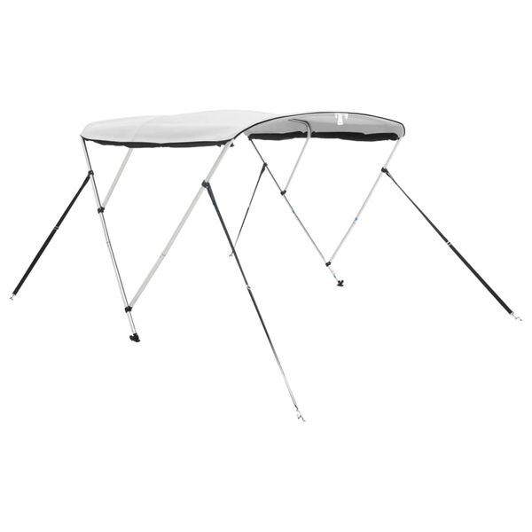 vidaXL Тента за лодка с 3 дъги мрежести страници 183x(137-152)x137 см
