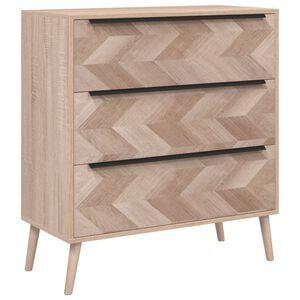 Finori Шкаф с чекмеджета Lusk 03A, дъб сонома, 80x38,5x87 см