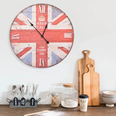 vidaXL Винтидж стенен часовник Великобритания, 60 см