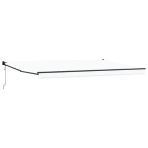 vidaXL Сенник Бяло 500 &times; 300 cm Полиестер и метал