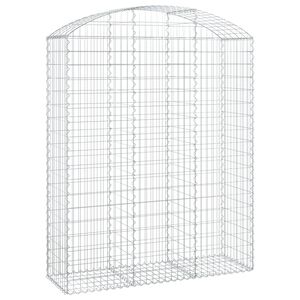 vidaXL Дъговидна габионна кошница 150x50x180/200 см поцинковано желязо
