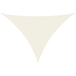 vidaXL Платно-сенник, Оксфорд плат, триъгълно, 5x7x7 м, кремаво