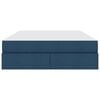 vidaXL Легло с място за съхранение и матрак Синьо 140 x 200 cm